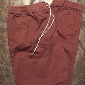 Mens Maroon Aeropostale Large Jogger